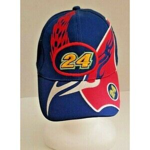 NASCAR's Jeff Gordon #24 Baseball Cap Hat Red White & Blue Adjustable Racing